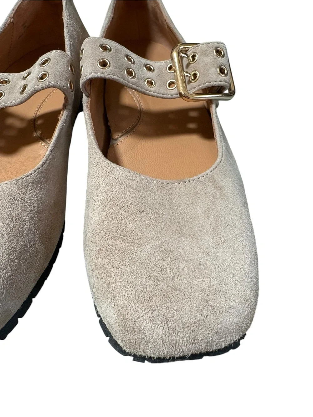 L'Amour Des Pieds Tanzy Suede Mary Jane Taupe - Size 7 NWOT